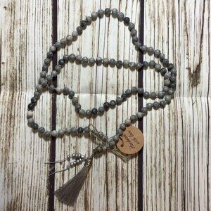 Silk Jasper Gemstone Bead Handmade Beaded Mala Necklace